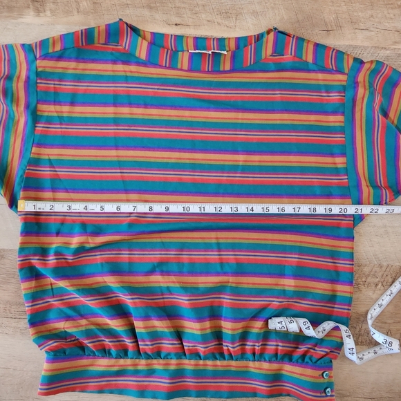 Vintage Liz Claiborne Boat Neck Striped Blouse and Skirt Set - Picture 9 of 16